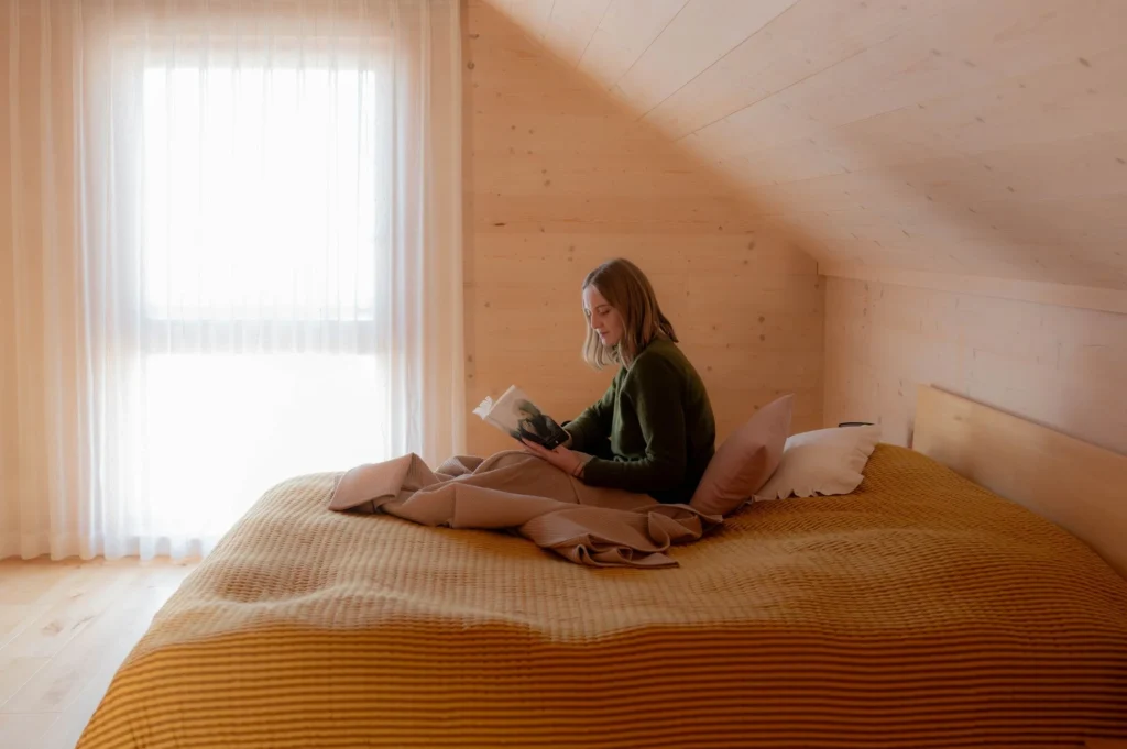 dom drewniany sypialnia